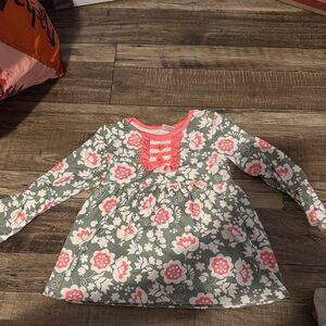 Charming Floral Long Sleeve Dress for Kids